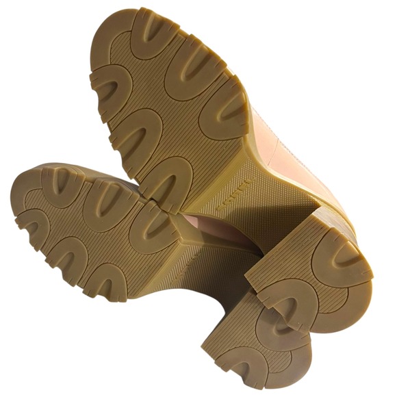 Sorel Brex Boot Front Zip Leather Ankle Boots White Pink Chunky Heel Lug Sole - Picture 7 of 9